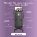 Máquina Alta Gama Depilación Láser Diodo 4 Ondas